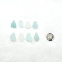 Drilled Sea Glass Charms for Jewelry Making Pastel Real Beach Glass Beads Unusual Craft Supply