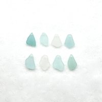 Drilled Sea Glass Charms for Jewelry Making Pastel Real Beach Glass Beads Unusual Craft Supply