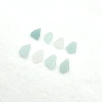 Drilled Sea Glass Charms for Jewelry Making Pastel Real Beach Glass Beads Unusual Craft Supply