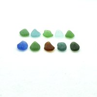 Real Sea Glass Charms or Pendants for Jewelry Making Beach Craft Supply Mixed Colors