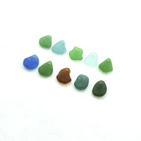 Real Sea Glass Charms or Pendants for Jewelry Making Beach Craft Supply Mixed Colors