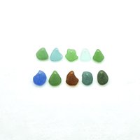 Real Sea Glass Charms or Pendants for Jewelry Making Beach Craft Supply Mixed Colors
