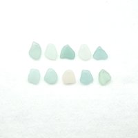 Drilled Sea Glass Charms for Jewelry Making Pastel Real Beach Glass Beads Unusual Craft Supply