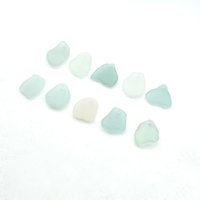 Drilled Sea Glass Charms for Jewelry Making Pastel Real Beach Glass Beads Unusual Craft Supply
