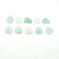 Drilled Sea Glass Charms for Jewelry Making Pastel Real Beach Glass Beads Unusual Craft Supply