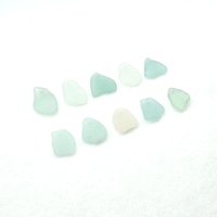 Drilled Sea Glass Charms for Jewelry Making Pastel Real Beach Glass Beads Unusual Craft Supply