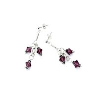 purple crystal earrings 
