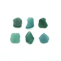 Large Sea Glass Pendants Teal and Green for Jewelry Wind Chimes or Keychains Craft Supply