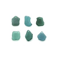 Large Sea Glass Pendants Teal and Green for Jewelry Wind Chimes or Keychains Craft Supply