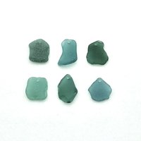 Large Sea Glass Pendants Teal and Green for Jewelry Wind Chimes or Keychains Craft Supply