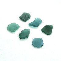 Large Sea Glass Pendants Teal and Green for Jewelry Wind Chimes or Keychains Craft Supply