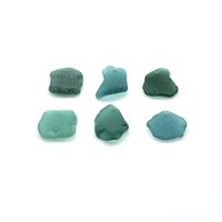 Large Sea Glass Pendants Teal and Green for Jewelry Wind Chimes or Keychains Craft Supply