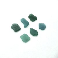 Large Sea Glass Pendants Teal and Green for Jewelry Wind Chimes or Keychains Craft Supply