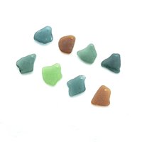 Genuine Sea Glass Pendants for Jewelry Making Colorful Drilled Beach Craft Beads 