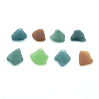 Genuine Sea Glass Pendants for Jewelry Making Colorful Drilled Beach Craft Beads 