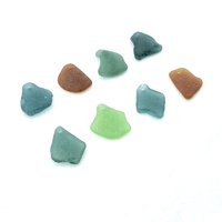 Genuine Sea Glass Pendants for Jewelry Making Colorful Drilled Beach Craft Beads 