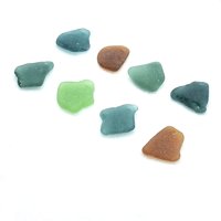 Genuine Sea Glass Pendants for Jewelry Making Colorful Drilled Beach Craft Beads 