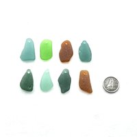 Genuine Sea Glass Large Pendants Jewelry Making Colorful Natural Beach Beads 