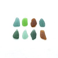 Genuine Sea Glass Large Pendants Jewelry Making Colorful Natural Beach Beads 