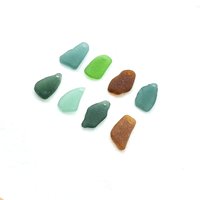 Genuine Sea Glass Large Pendants Jewelry Making Colorful Natural Beach Beads 