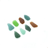 Genuine Sea Glass Large Pendants Jewelry Making Colorful Natural Beach Beads 