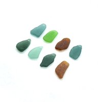 Genuine Sea Glass Large Pendants Jewelry Making Colorful Natural Beach Beads 