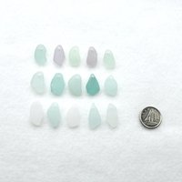 Beach Glass Pendants and Charms Top Drilled Sea Glass Beads for Jewelry Making