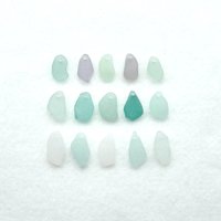 Beach Glass Pendants and Charms Top Drilled Sea Glass Beads for Jewelry Making