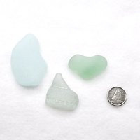 Real Sea Glass Pieces Unique Shapes Heart Bottleneck Collectible Beach Display