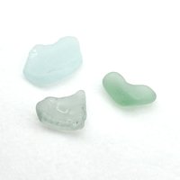 Real Sea Glass Pieces Unique Shapes Heart Bottleneck Collectible Beach Display