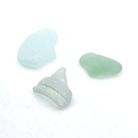 Real Sea Glass Pieces Unique Shapes Heart Bottleneck Collectible Beach Display