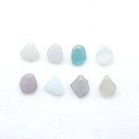 Drilled Sea Glass Charms for Jewelry Making Pastel Real Beach Glass Craft Beads