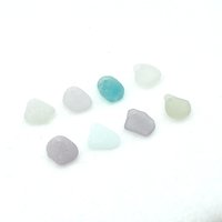Drilled Sea Glass Charms for Jewelry Making Pastel Real Beach Glass Craft Beads