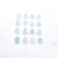 Pastel Sea Glass Small Charms for Jewelry Making Light Color Beach Glass Craft Supplies 
