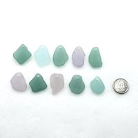 Sea Glass Charms for Jewelry Making Pastel Real Beach Beads Unusual Craft Supply