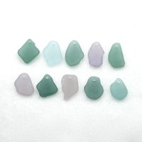 Sea Glass Charms for Jewelry Making Pastel Real Beach Beads Unusual Craft Supply