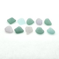 Sea Glass Charms for Jewelry Making Pastel Real Beach Beads Unusual Craft Supply
