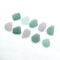 Sea Glass Charms for Jewelry Making Pastel Real Beach Beads Unusual Craft Supply