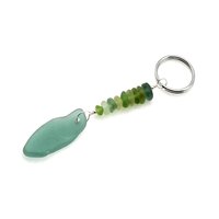 Sea Glass Keychain One of a Kind Novelty Beach Gift Keyring 