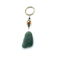 gold Bali green crystal accent