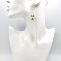 2 inches in length from the top of the lever back pierced ear wires