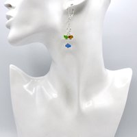 2 inches in length from the top of the lever back pierced ear wires