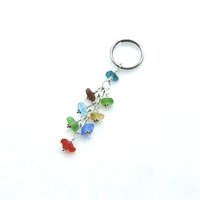 beach glass key chain long dangly