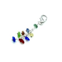 colorful zipper pull charm