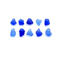 RESERVED Mini Sea Glass Beads, Cobalt Blue Charms for Jewelry Making, Beach Craft Supplies