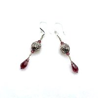 purple crystal earrings for women