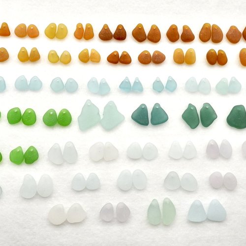 Special Order for Genuine Sea Glass Earring Pairs with Top Drilled Holes