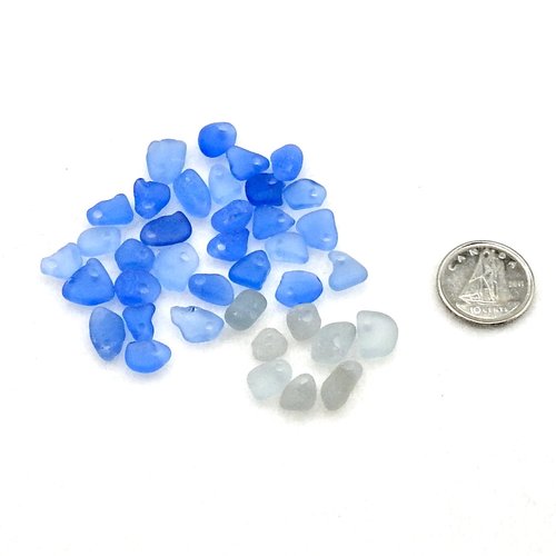 RESERVED Genuine Sea Glass Tiny Charms for Jewelry Making
