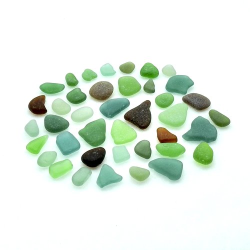 Genuine Sea Glass 40 Pieces for Jewelry Making Popular Natural Craft Supply