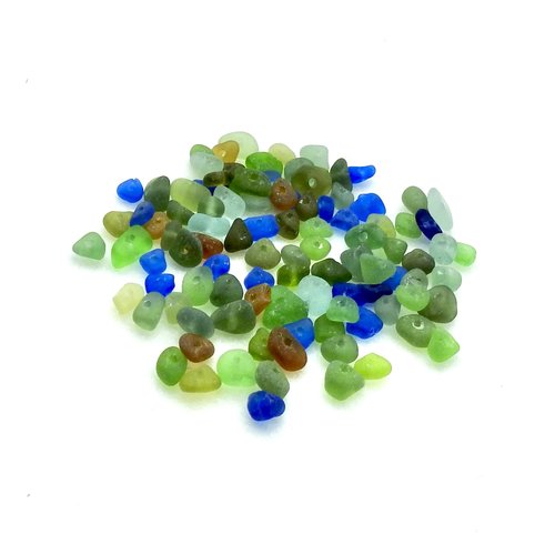 drilled beach glass